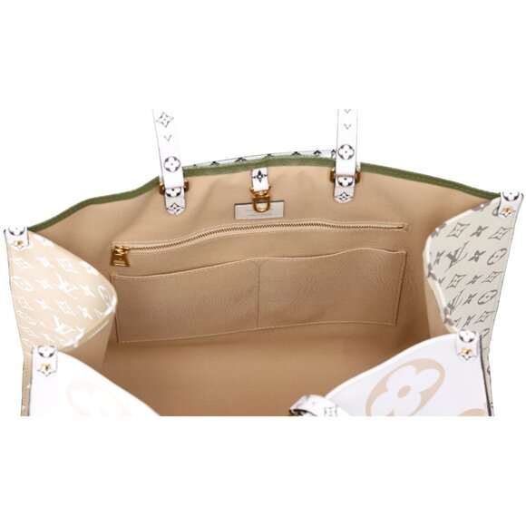 Louis Vuitton Giant Monogram Onthego GM Tote Green Khaki Beige - Picture 7 of 7